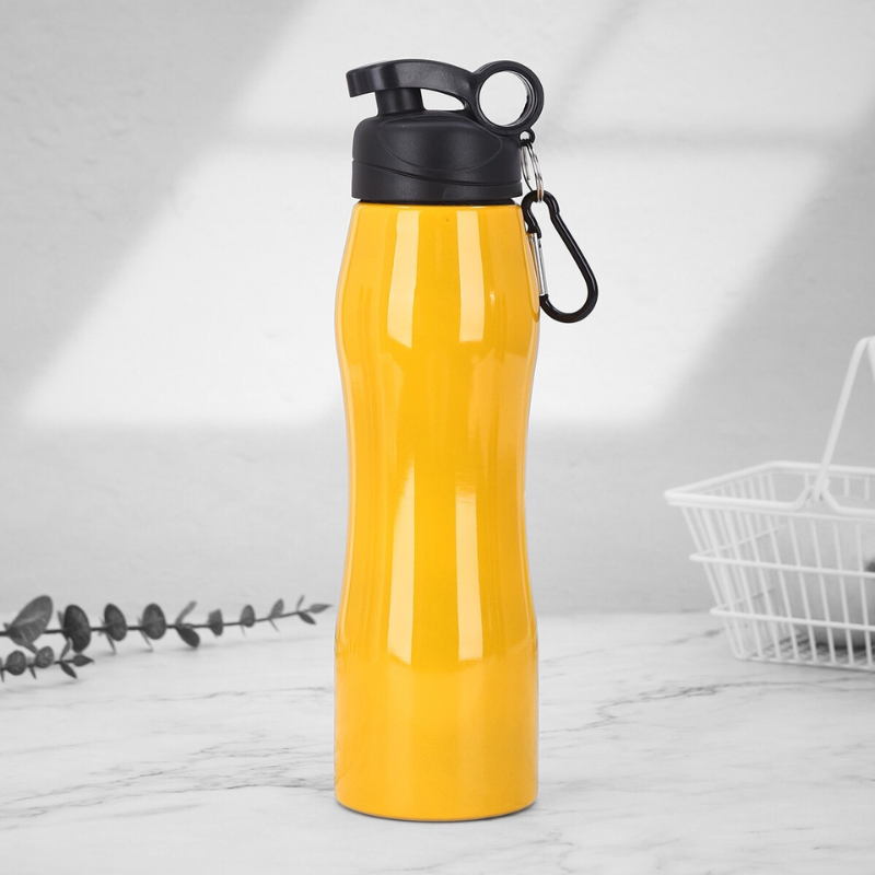 750ml Eco Water Bottle with Carabiner Hook Promotional Stainless Steel Metal Drinking Bottle