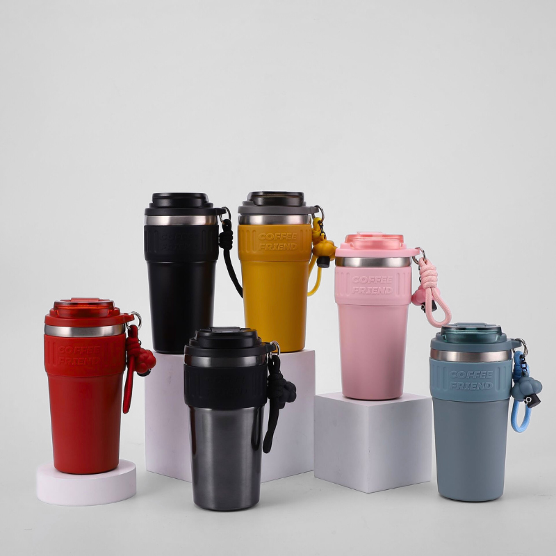 630ml Double Wall Stainless Steel Portable Plastic Lids BPA Bottle