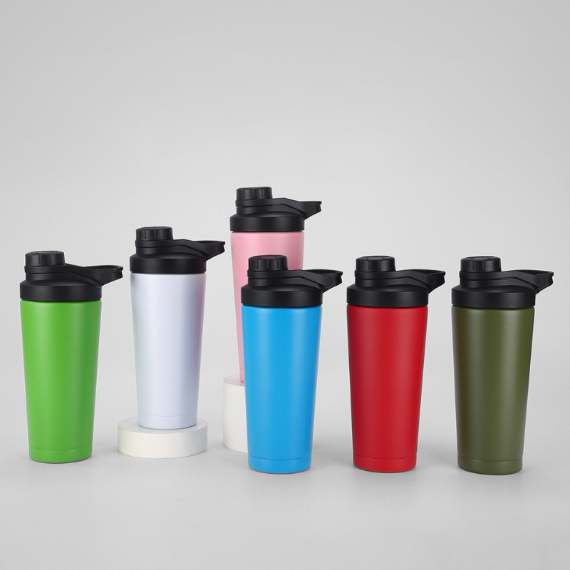 Double Wall 304 Stainless Steel Vacuum Insulated Gym Protein Shaker Bottle