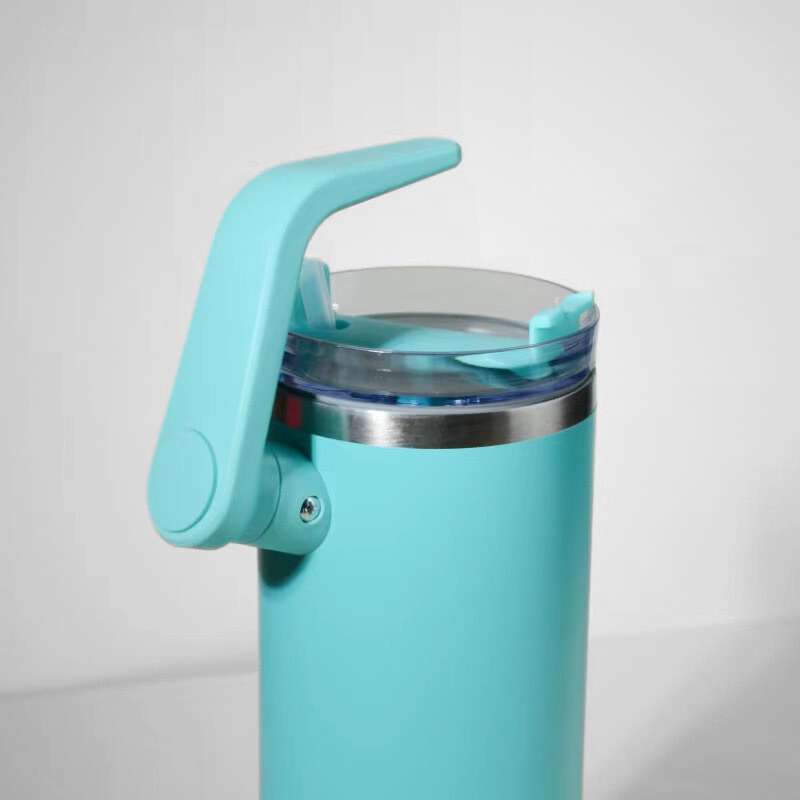 40oz Stainless Steel Car Cup Rotating Handle Large Capacity Insulated Outdoor Sports Bottle