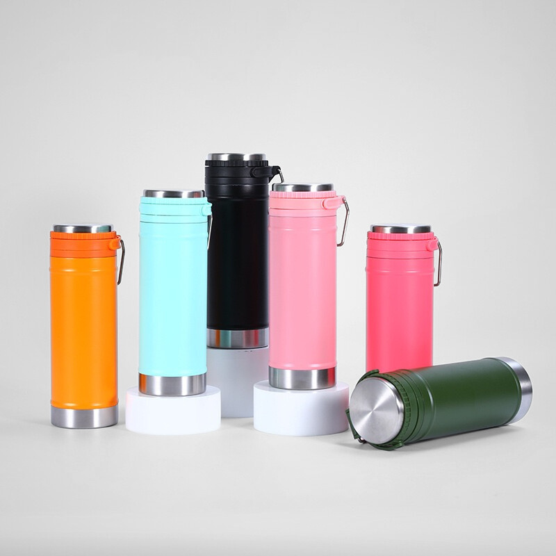 Eco-friendly 500ml 304 Stainless Steel Double-wall Vacuum Insulated Travel Design Thermal Water Bottle
