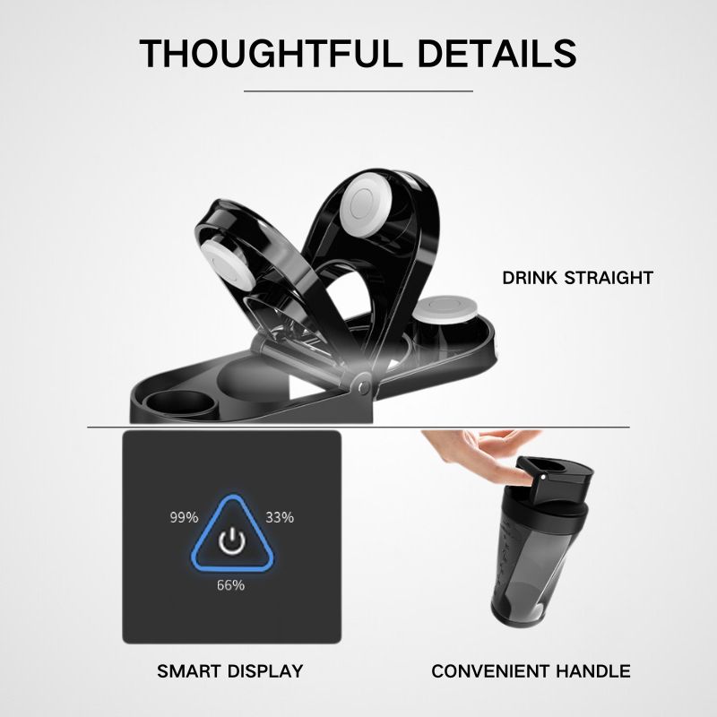 High-Speed 700ml Portable Juicer Blender Large Capacity Wireless Fruit Mixer Grinder Rechargeable USB/Battery Wireless Large