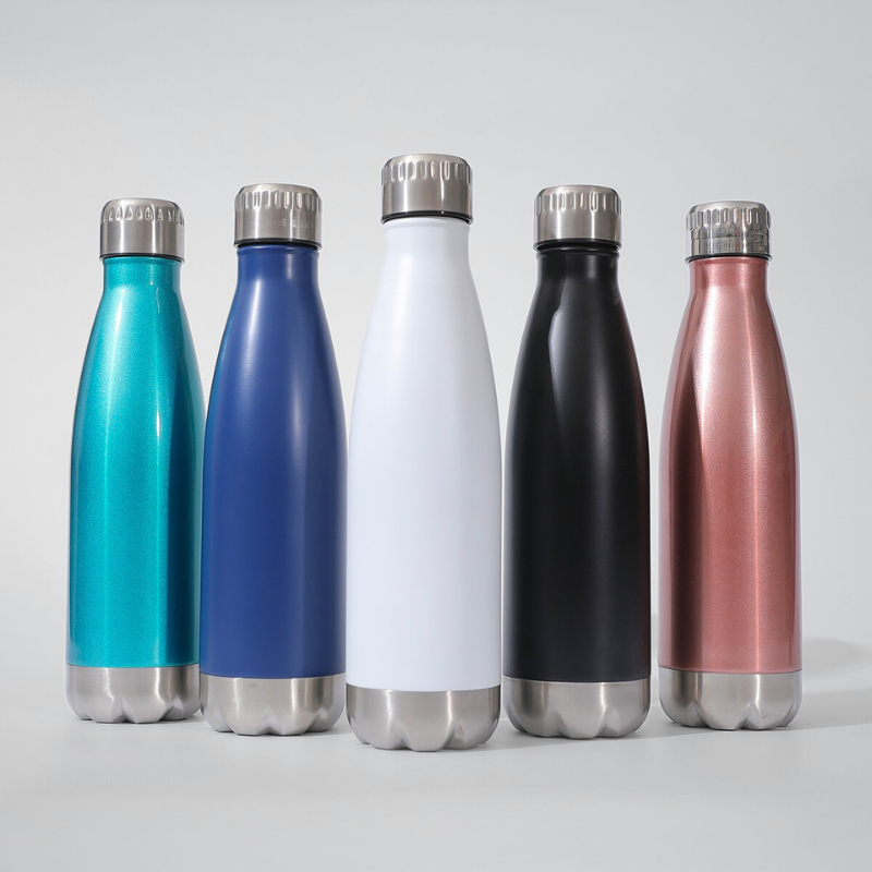 500ml Stainless Steel Insulated Vacuum Flask Cola Shape Steel Drink Water Bottle