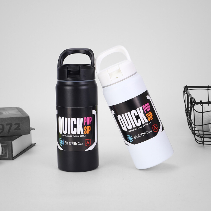 Double Wall Stainless Steel Insulated Vacuum Flask Classic Wide Mouth Water Bottle