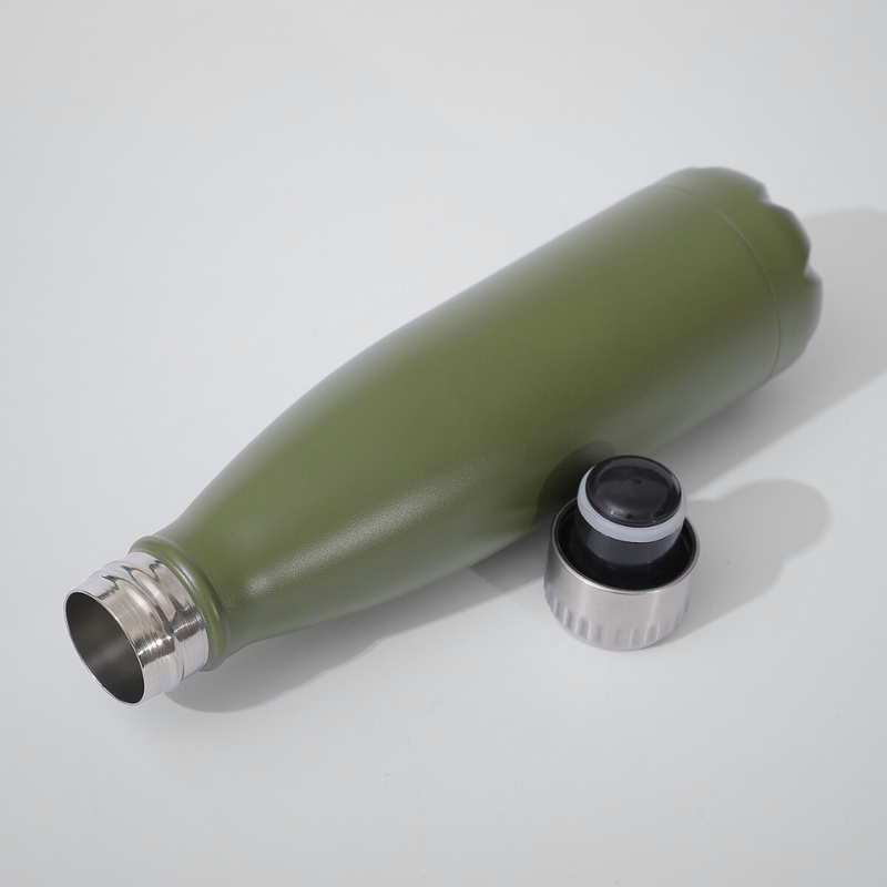500ml Stainless Steel Insulated Vacuum Flask Cola Shape Steel Drink Water Bottle