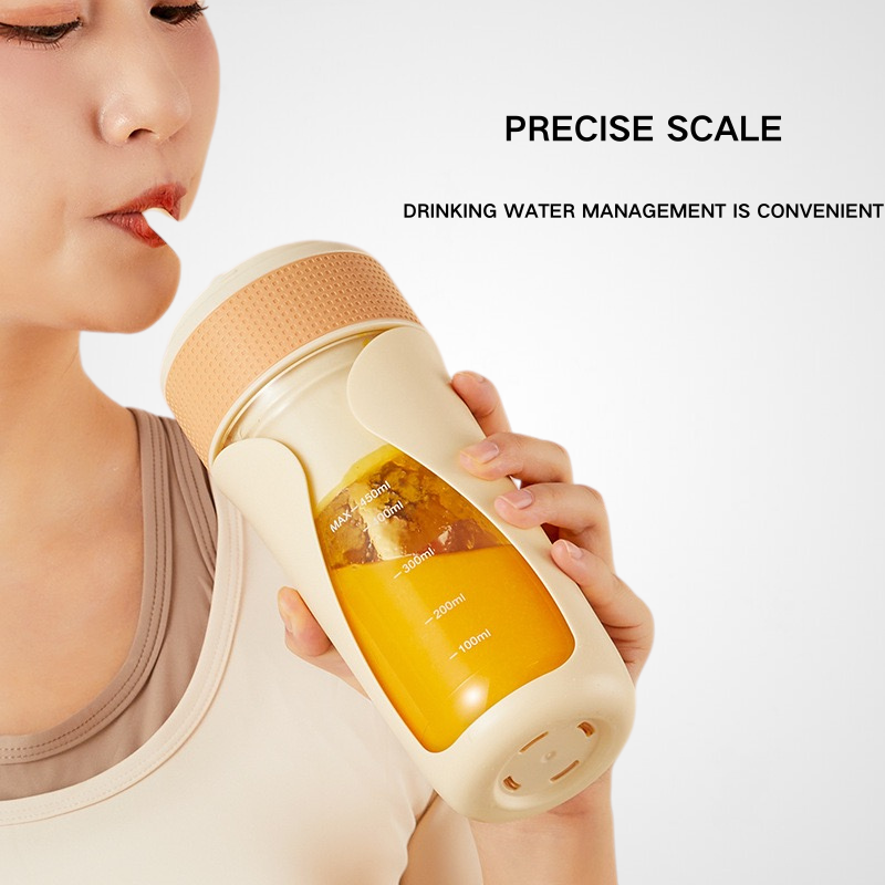 450ml Mini Portable Blender Juicer Portable Juicer 6-blade Fruit and Vegetable Mixer Multifunctional Juicer