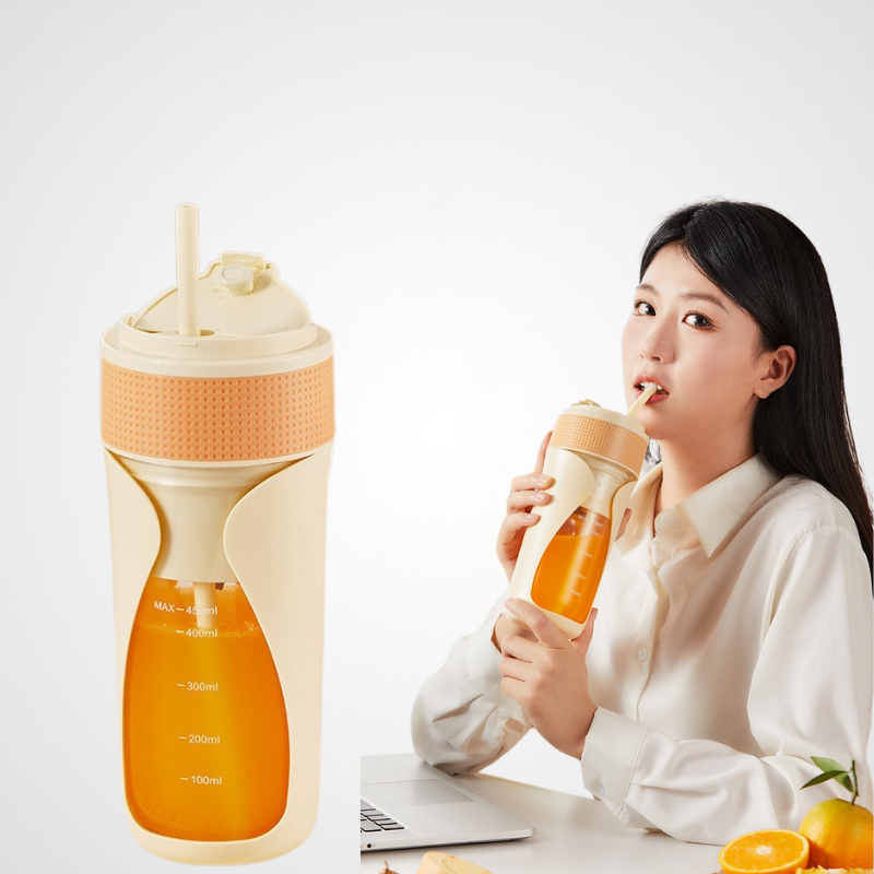 450ml Mini Portable Blender Juicer Portable Juicer 6-blade Fruit and Vegetable Mixer Multifunctional Juicer