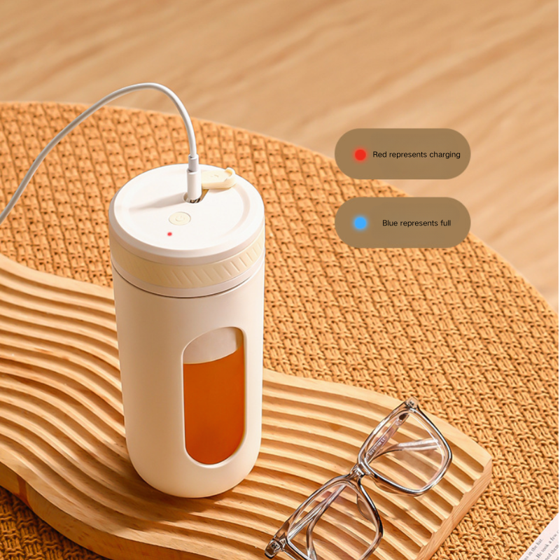 Portable Electric Juicer Wireless Charging Fruit Smoothies Juice Extractor Machine Mini Handheld Food Blender