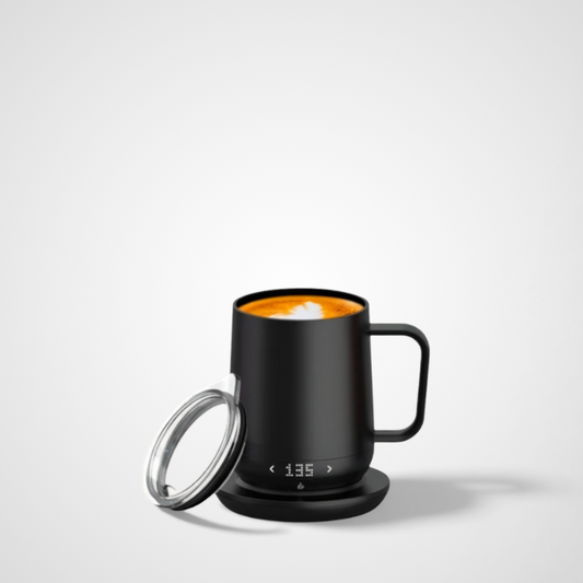 12oz Warmer Temperature Control Smart Car Mugs Travel Heated Coffee Ceramic Cups With Wireless Phone Charger Coaster Pad