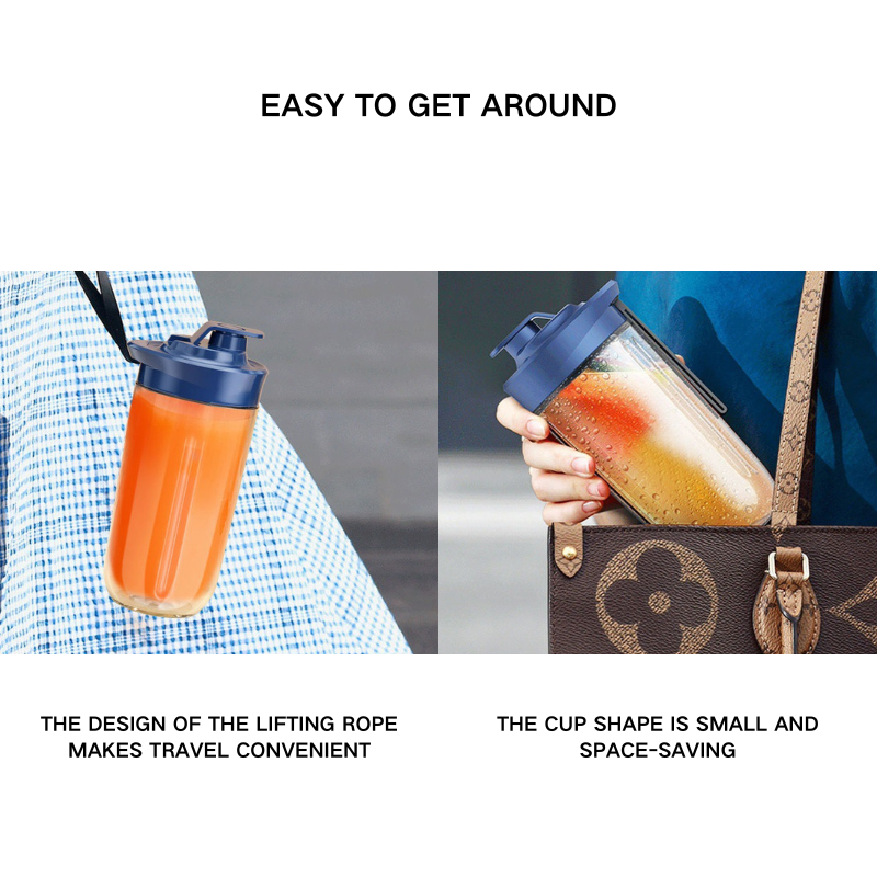 Portable Mini Juicer Double Cups 400ml Bottle Handheld Smoothie Mixer Cup Portable Fresh Juicer Blender