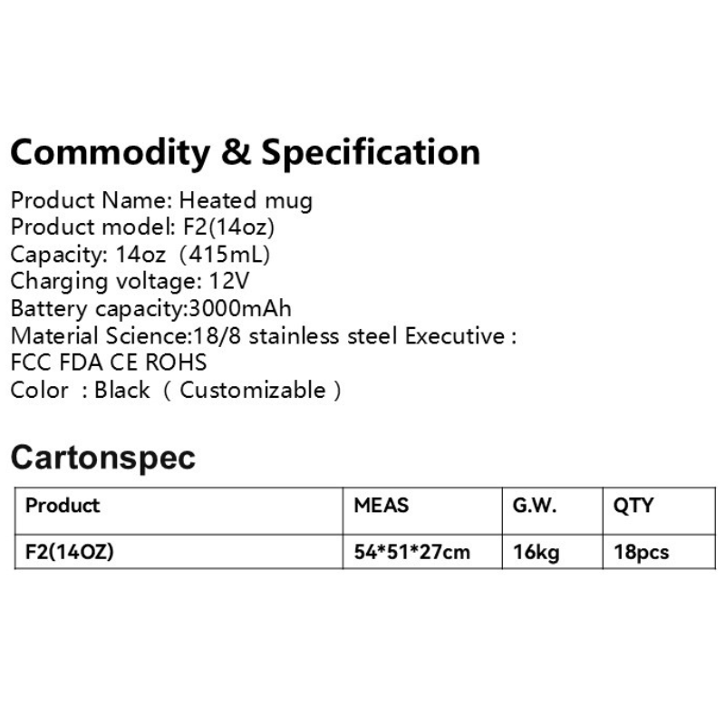 Temperature Control Heated Travel Mug Smart Self Heating Coffee Mug with App Controlled LED Display and Wireless Combo Charger