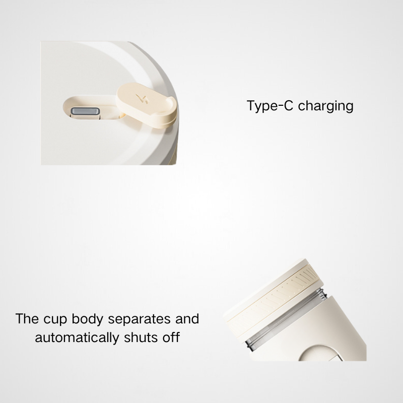 Portable Electric Juicer Wireless Charging Fruit Smoothies Juice Extractor Machine Mini Handheld Food Blender