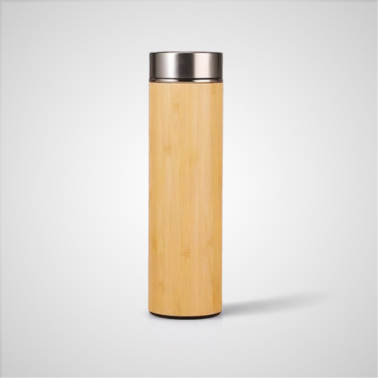 Portable Stainless Steel Bamboo Mugs with Handle