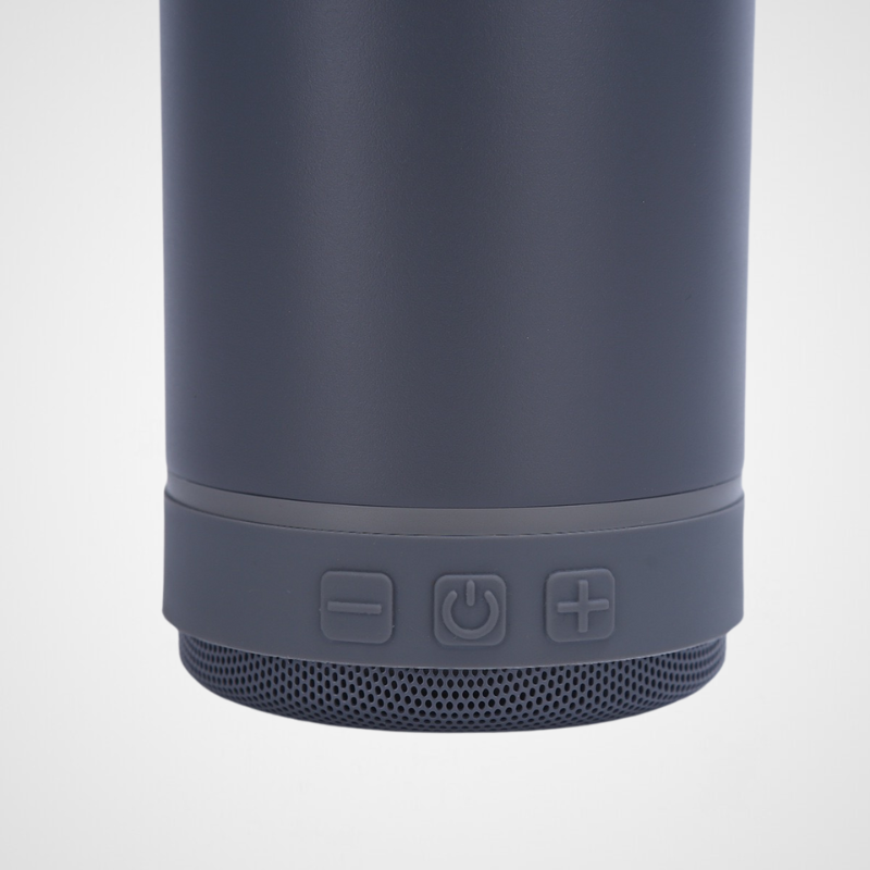 Water Bottle with Rechargeable Speaker Steel Double Wall Design Lights