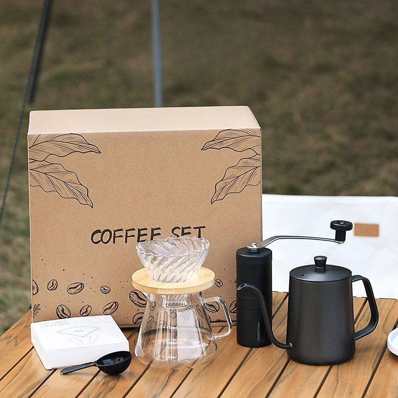 Outdoor Camping Hand Brewed Pour Over Coffee Maker Set