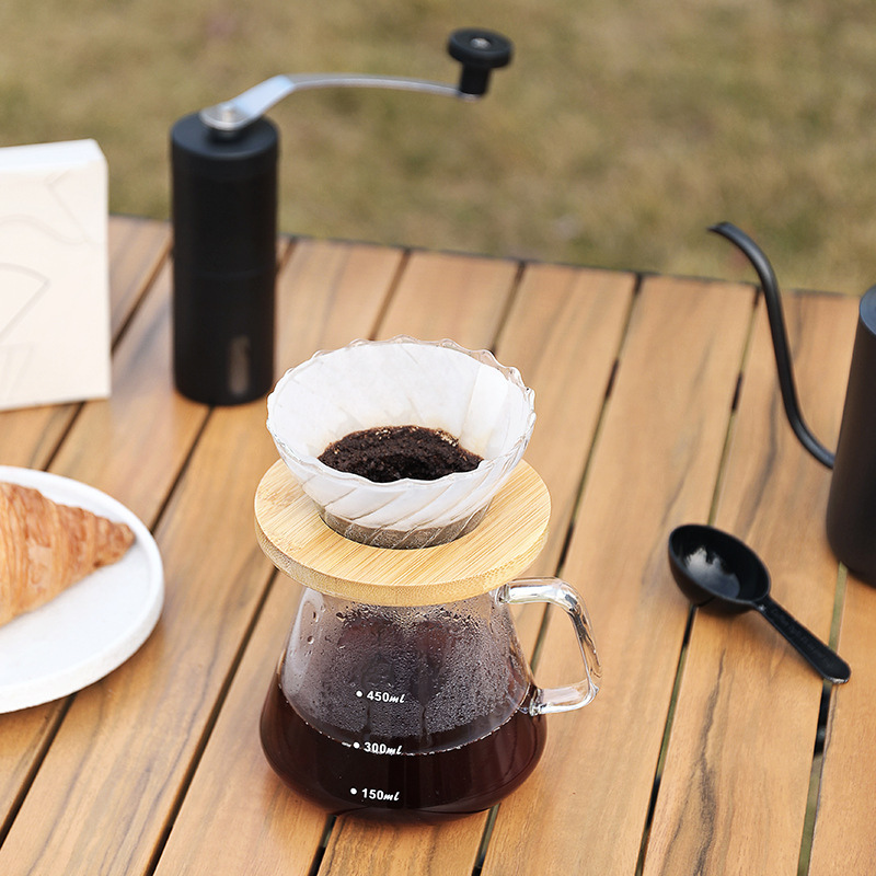 Outdoor Camping Hand Brewed Pour Over Coffee Maker Set