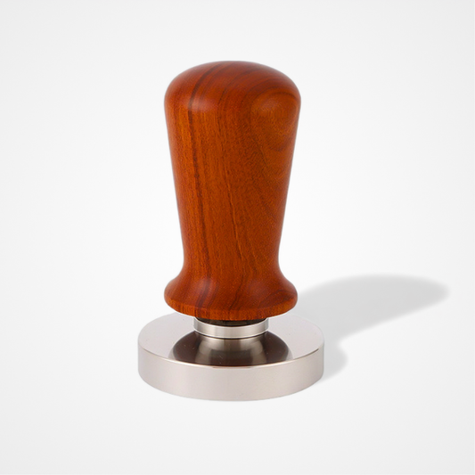Flat Espresso Tamper with Dual-Head Wood Handle