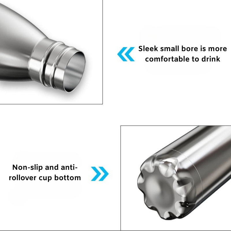 New Style Stainless Steel Insulated Smart Vacuum Thermos UV Light Water Bottle
