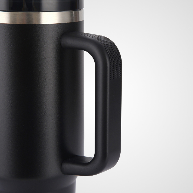Stainless Steel 40oz Tumbler With Handle & Flip Straw Lid
