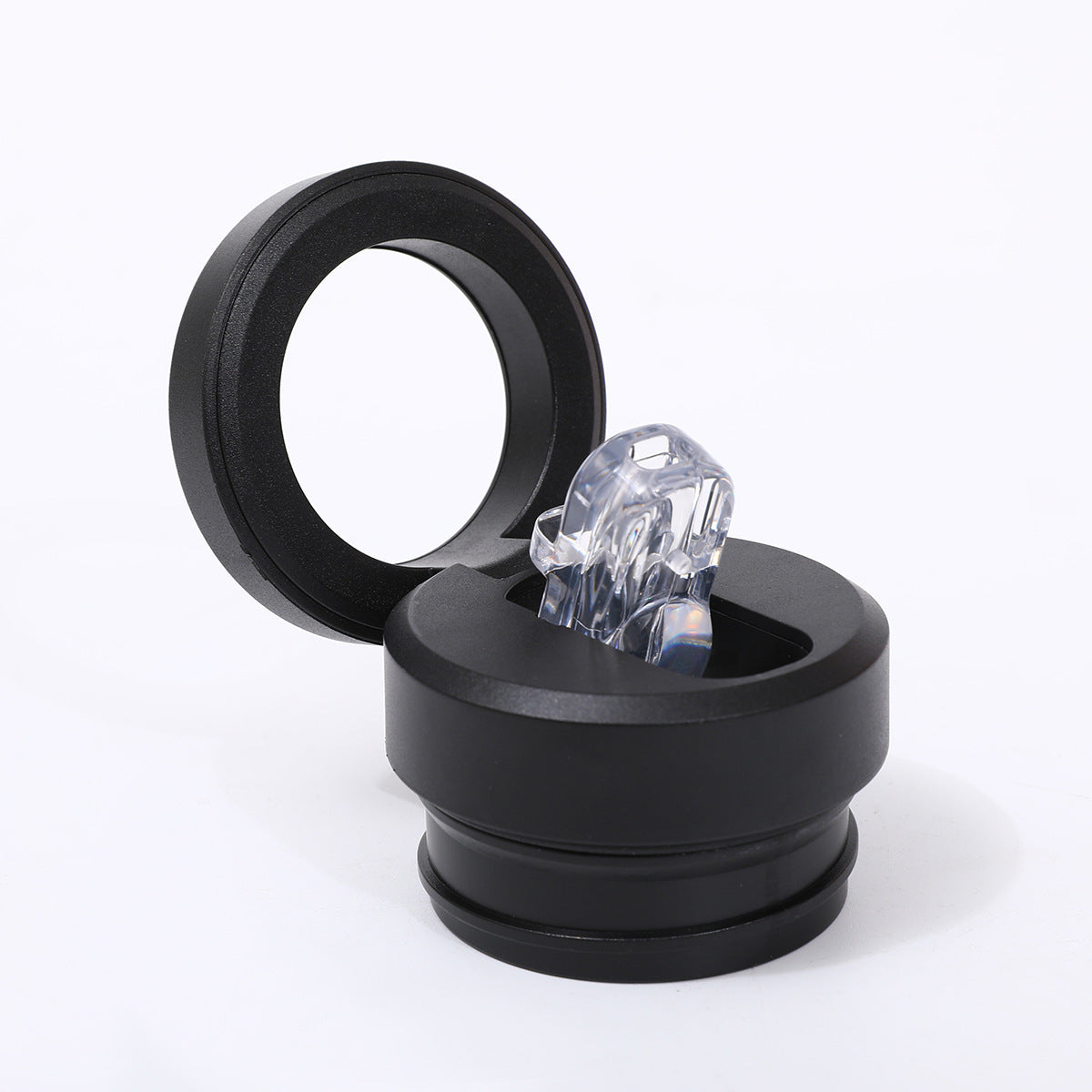 Magnetic Phone Mount Water Bottle With Straw Lid