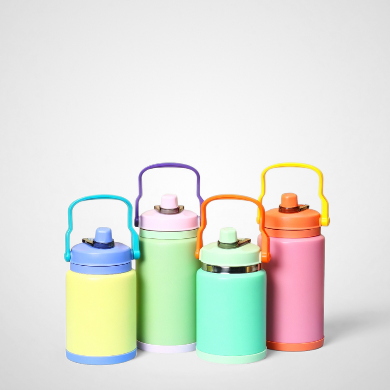 40OZ 64OZ Double Wall Stainless Steel Vacuum Insulated Gym Bottle With Handle