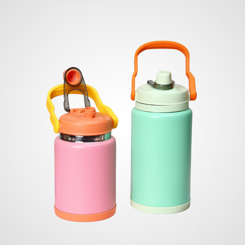 40OZ 64OZ Double Wall Stainless Steel Vacuum Insulated Gym Bottle With Handle