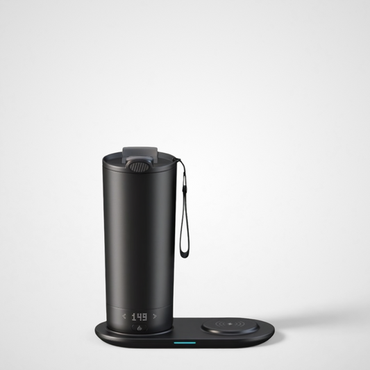 Digital LED Temperature Display Stainless Steel Office Smart Self Heating Travel Mug