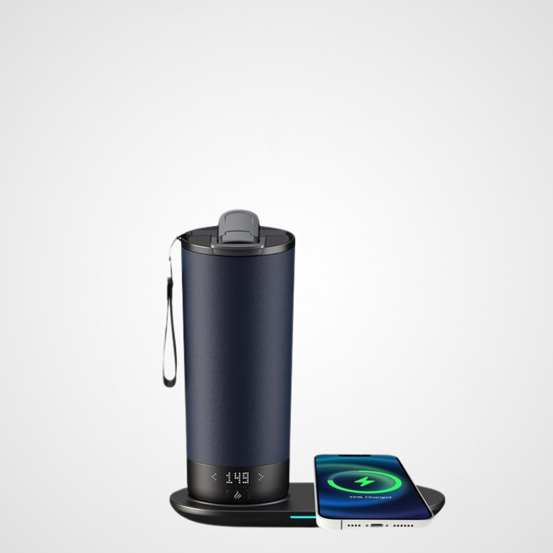 Digital LED Temperature Display Stainless Steel Office Smart Self Heating Travel Mug