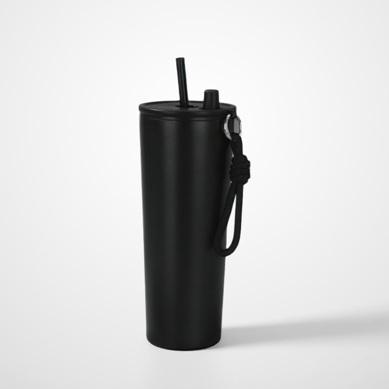 Double Wall 304 Stainless Steel Drawstring Coffee Cup Large-capacity