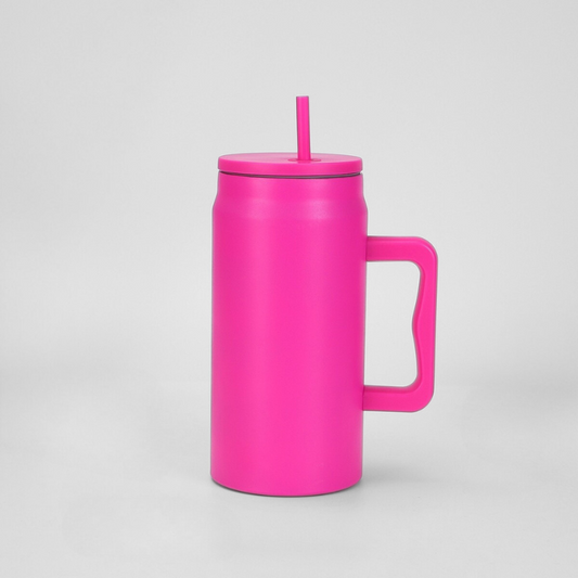 50oz Stainless Steel Portable Handle Vacuum Insulated Car Cup with Large Capacity