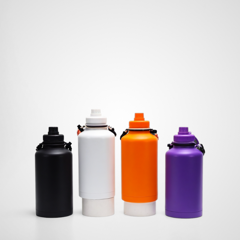 Stainless Steel Large Insulated Gym Sport Water Bottle with Straw