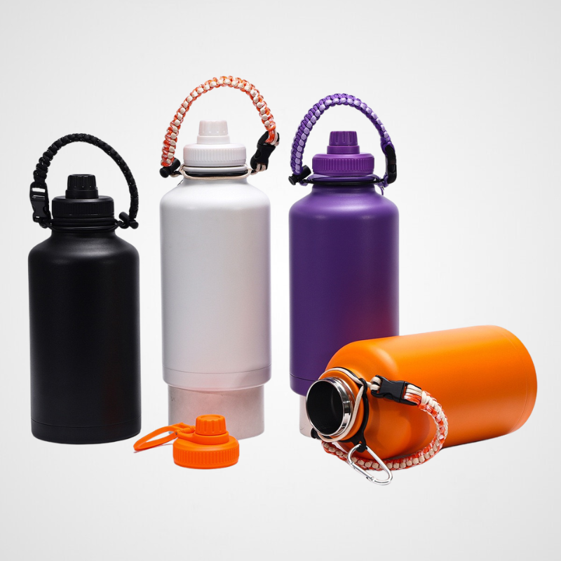 Stainless Steel Large Insulated Gym Sport Water Bottle with Straw