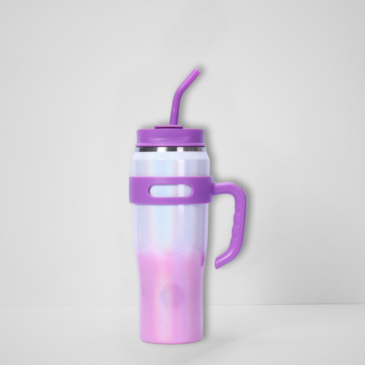 40oz rainbow Tumbler Insulated Vacuum Stainless Steel Double Wall with Handle Mug