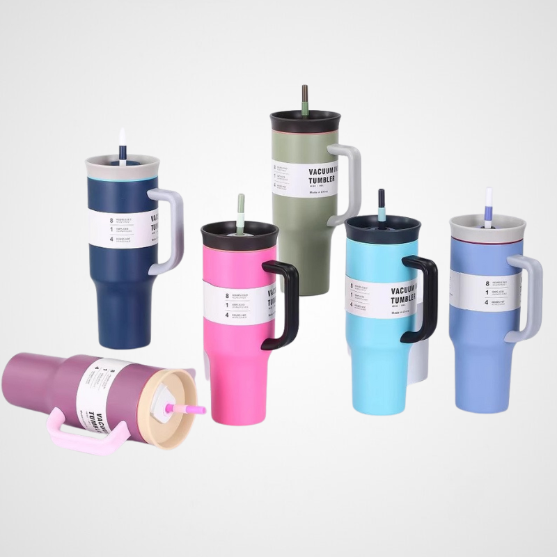 Leak Proof Tumbler Cups Stainless Steel Travel Tumbler Insulated 40oz Tumbler with Handle