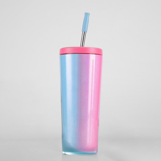 730ml Double Wall Travel Coffee Mugs Glitter Vacuum Insulated Tumbler with Lid