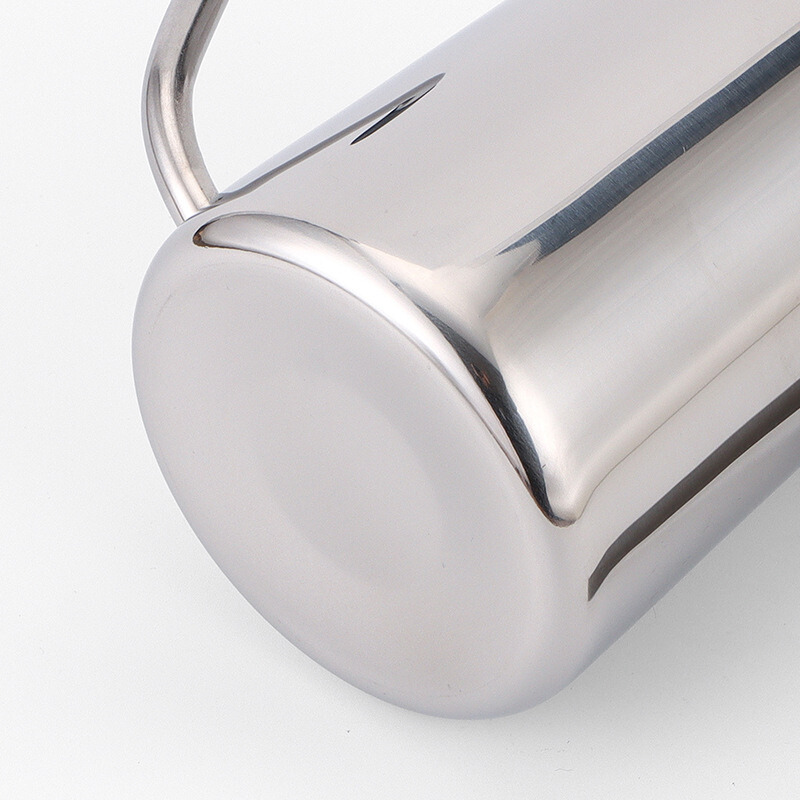 Silver Gooseneck Hand Brewed Coffee Pot With Lid