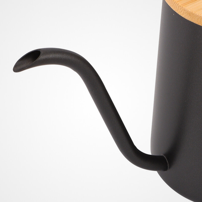 Gooseneck Pour Over Coffee Kettle With Bamboo Lid