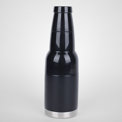 Stainless Steel Vacuum Insulated Can Cooler With Beer Opener Drink