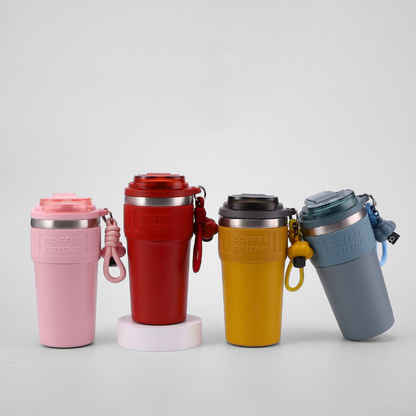 630ml Double Wall Stainless Steel Portable Plastic Lids BPA Bottle