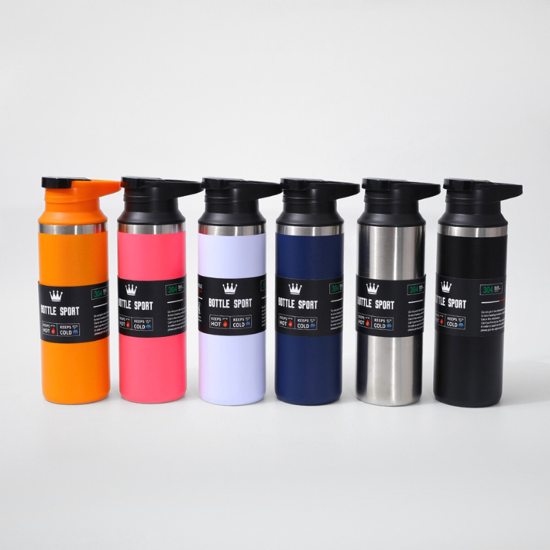 500ml Double Wall Insulated Stainless Steel Vacuum Bottle Powder Coating Sport Water Bottle
