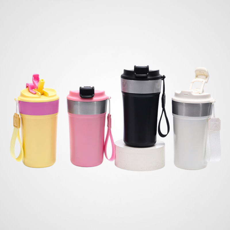 Powder Coated Insulated Stainless Steel Coffee Mug with Lid