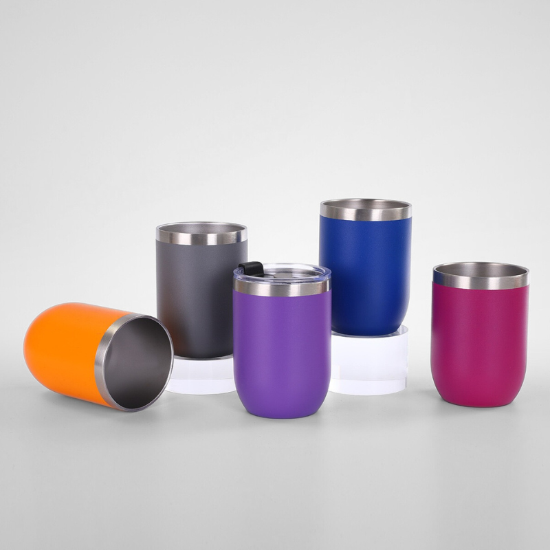 12oz Wine Tumbler Mug Stainless Steel Double Wall Vacuum Tumbler
