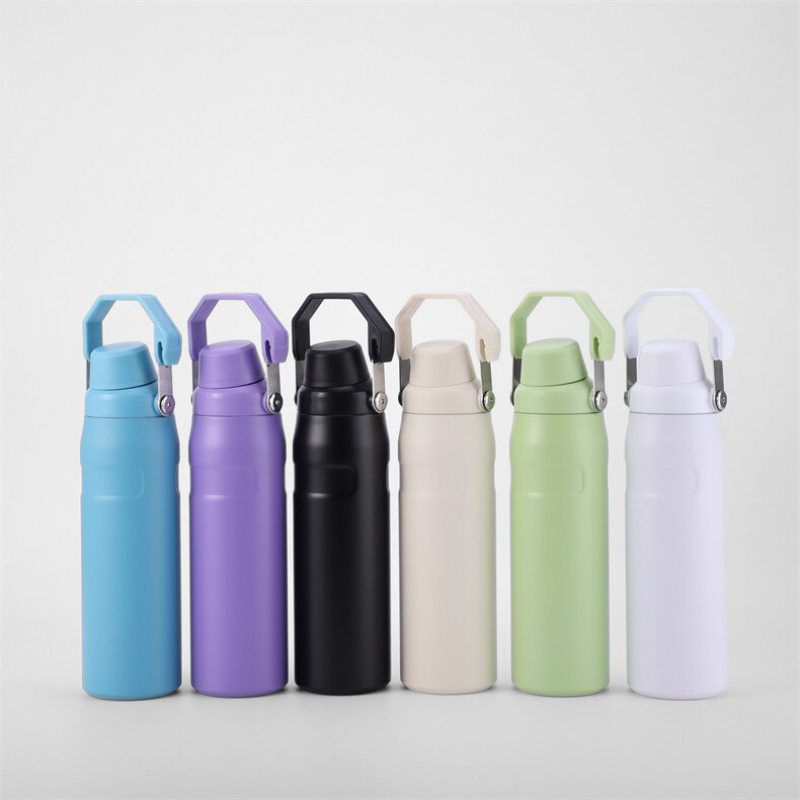 Double Walled Stainless Steel Vacuum Insulated Cycling Water Bottles with Handle