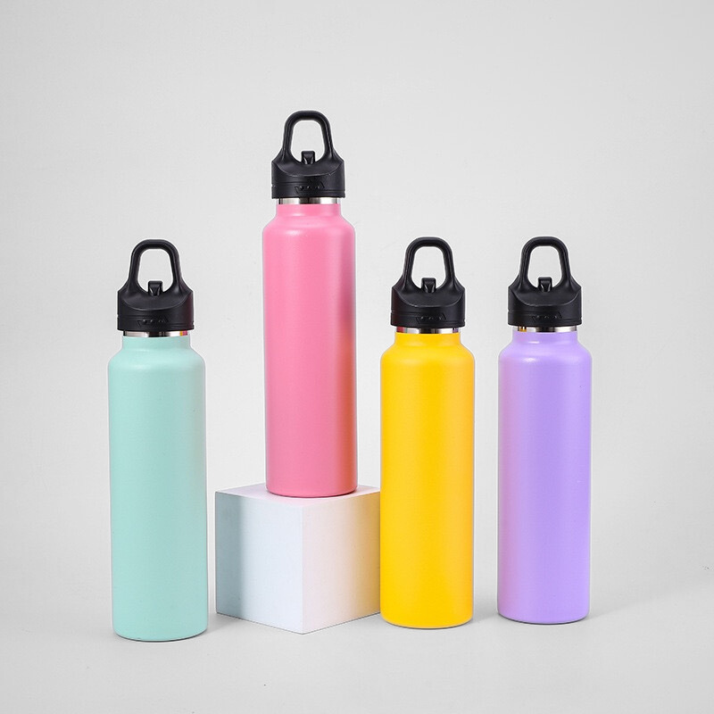 Portable 316 Stainless Steel Sports Water Bottle Double Vacuum Thermos Cup Easily Opens