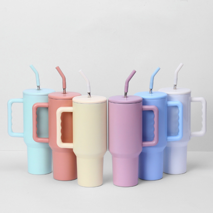 40oz Car Mug with Straw-Ideal for Drivers