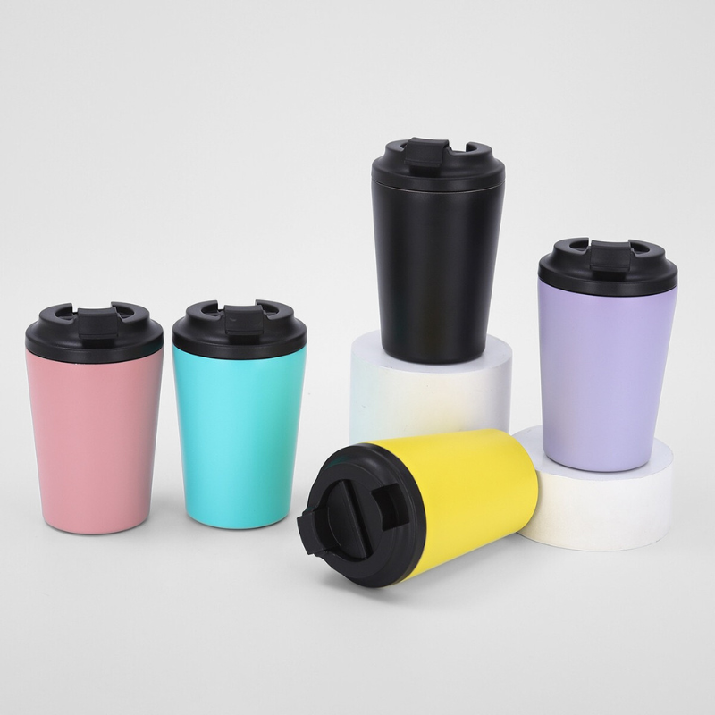 12oz American Style Milk Coffee Cups Vacuum Insulated Double Wall Stainless Steel Tumbler