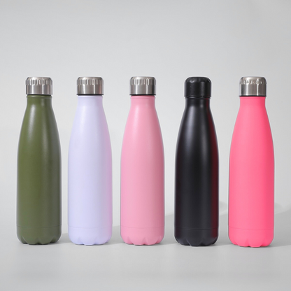 500ml Stainless Steel Insulated Vacuum Flask Cola Shape Steel Drink Water Bottle