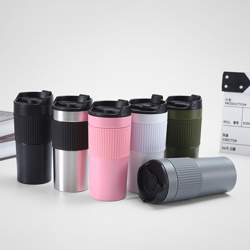 Portable Coffee Cup French Press Double Wall Stainless Steel Coffee Mug