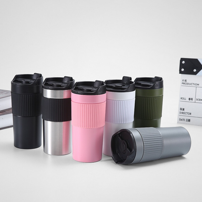 Portable Coffee Cup French Press Double Wall Stainless Steel Coffee Mug