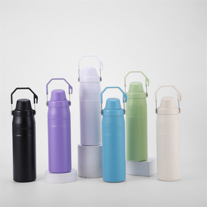 Double Walled Stainless Steel Vacuum Insulated Cycling Water Bottles with Handle